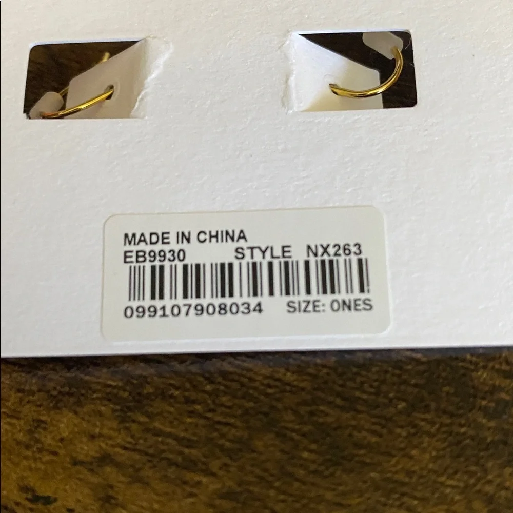 NWT MADEWELL Stone Inlay Coin Earrings onyx multi - Picture 5 of 6